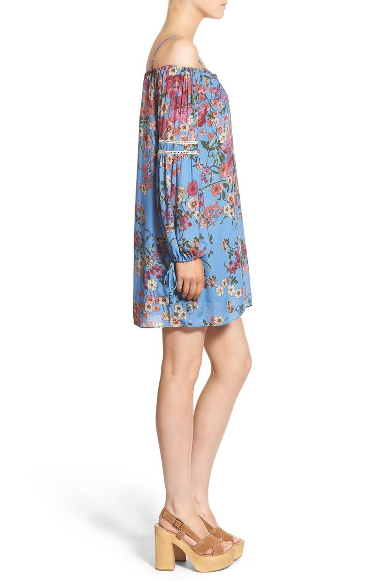 WAYF Cold Shoulder Shift Dress, Alternate, color, 