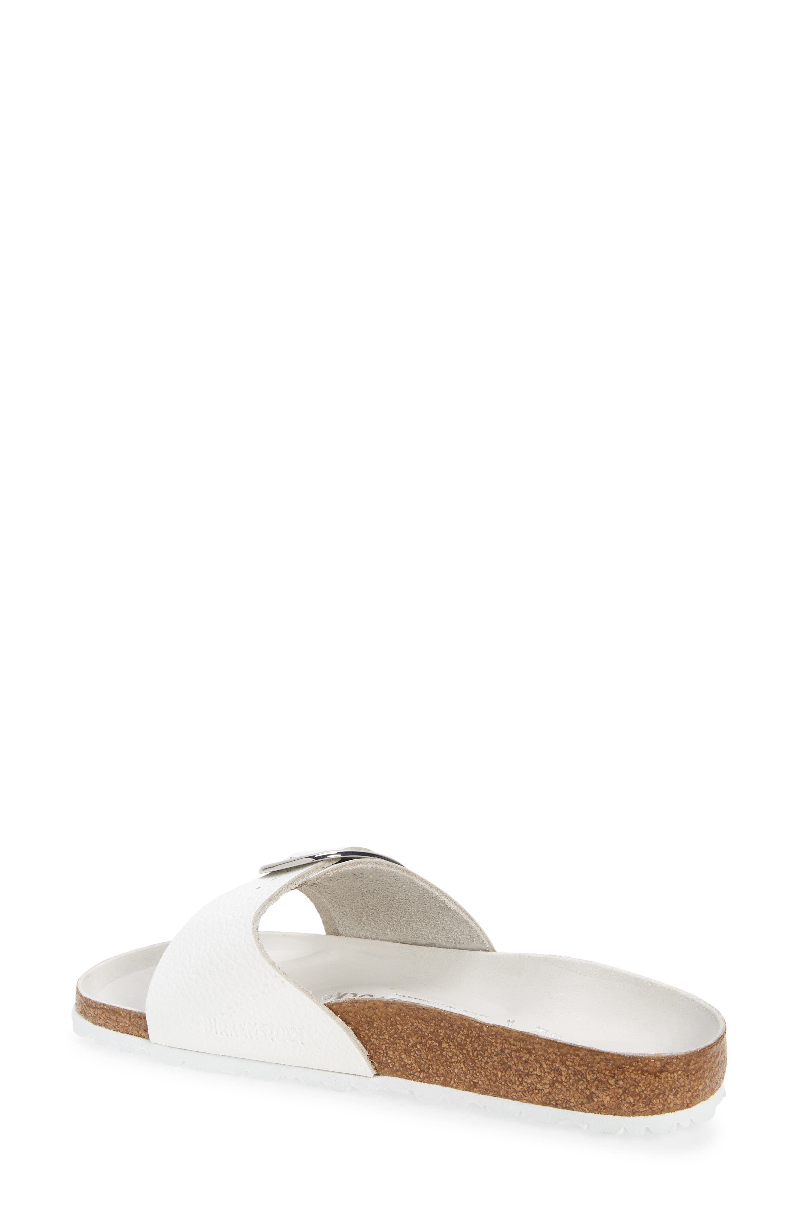 Madrid Big Buckle Slide Sandal, Alternate, color, WHITE