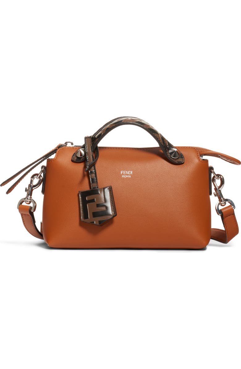 Fendi Mini By The Way Leather Crossbody Bag, Main, color,