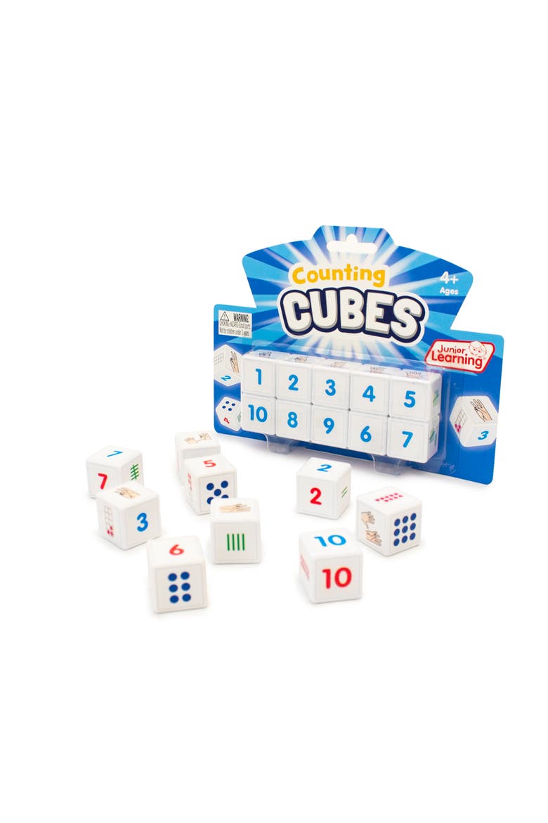 Counting Cubes Educational Learning Set Ten Learning Cubes, Alternate, color, Multicolored