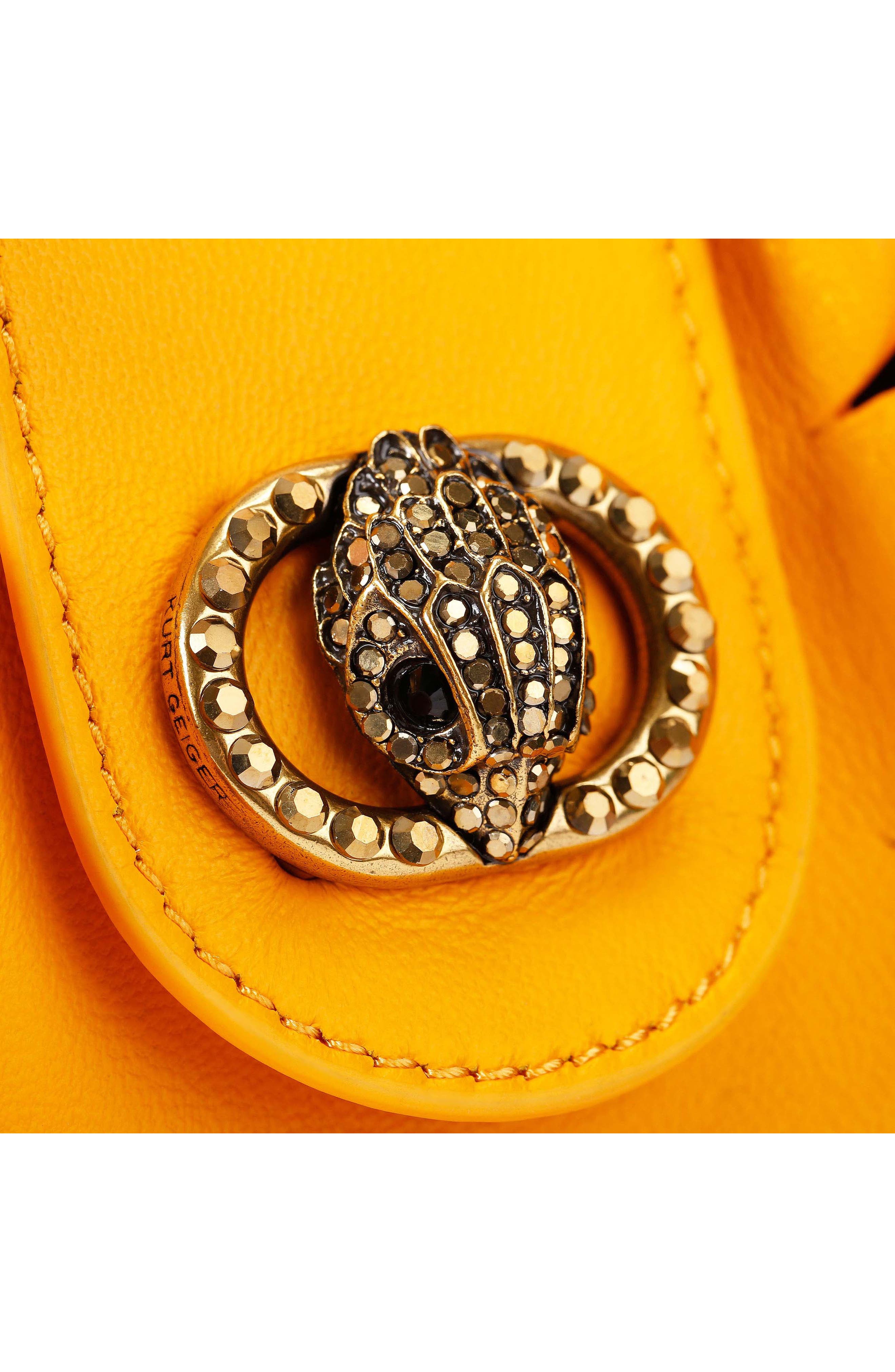 Kurt Geiger London Chelsea Flowers Bag, Alternate, color, Mustard