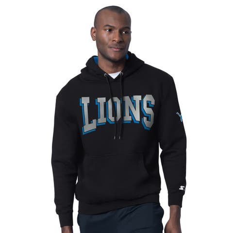 Men's Starter Black Detroit Lions Thursday Night Gridiron Hoodie