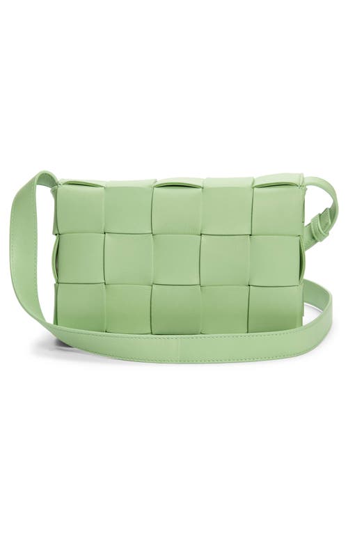 Bottega Veneta Intrecciato Leather Crossbody Bag In Green
