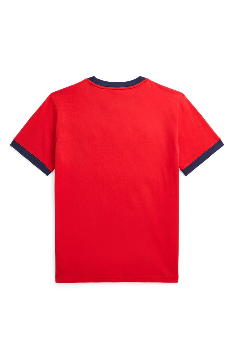 Polo Ralph Lauren Kids' Logo Appliqué Ringer T-Shirt, Alternate, color, 