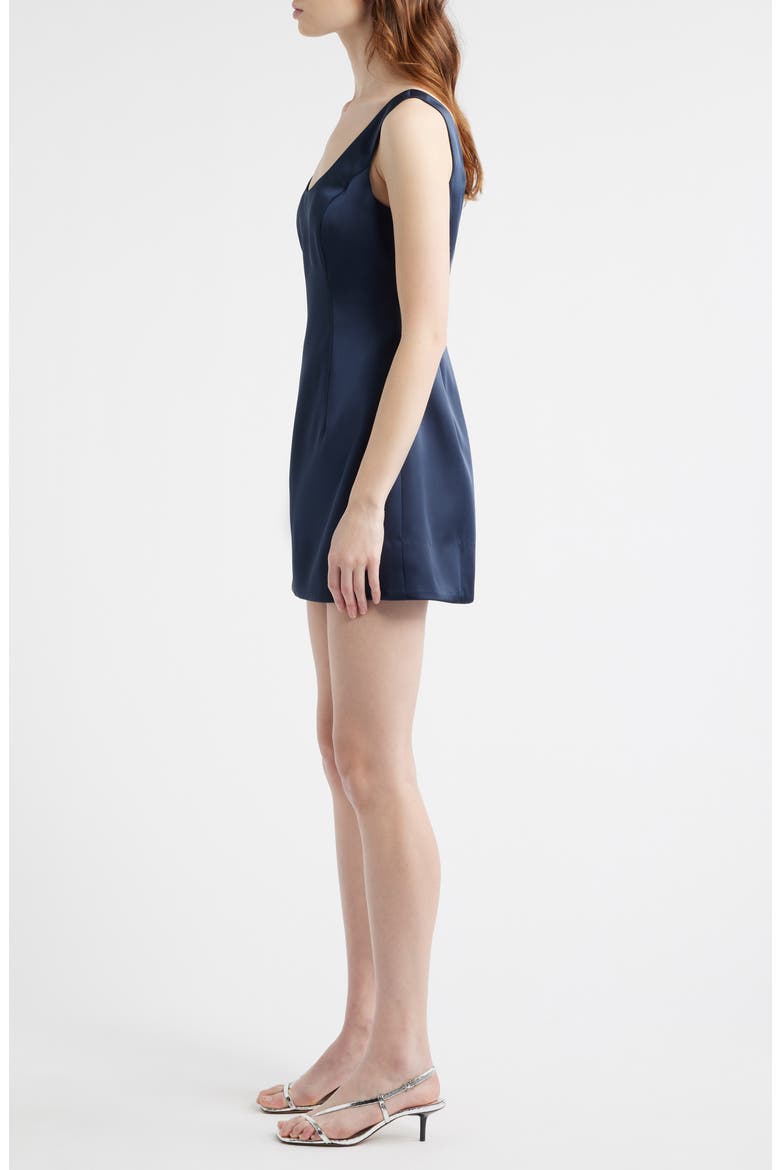 Franceska Satin Mindress, Alternate, color, BLUEBERRY