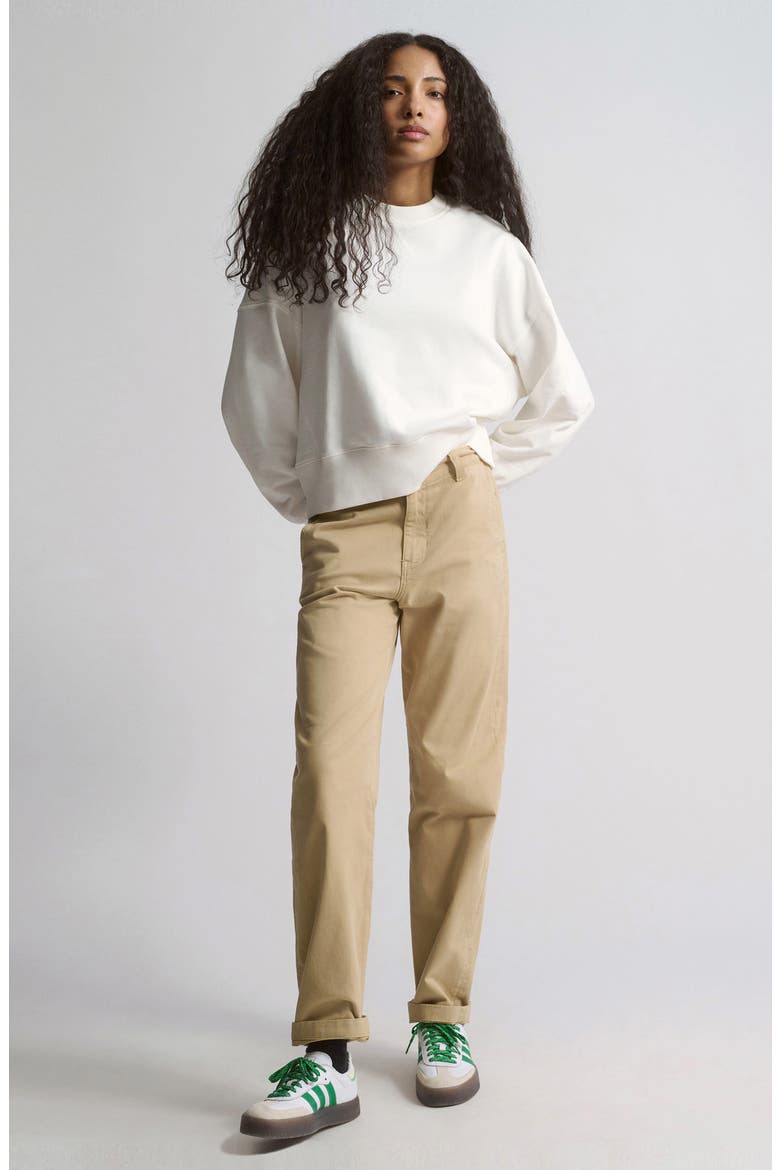 Anti Oversize Cotton Sweatshirt, Alternate, color, ANTIQUE WHITE