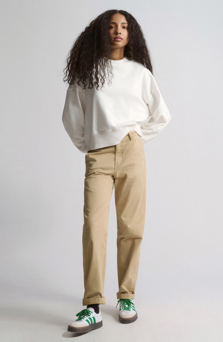 Brooklyn Industries Anti Oversize Cotton Sweatshirt, Alternate, color, Antique White