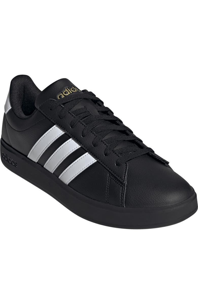 adidas Grand Court 2.0 Sneaker, Main, color, Black/ White/ Gold Metallic