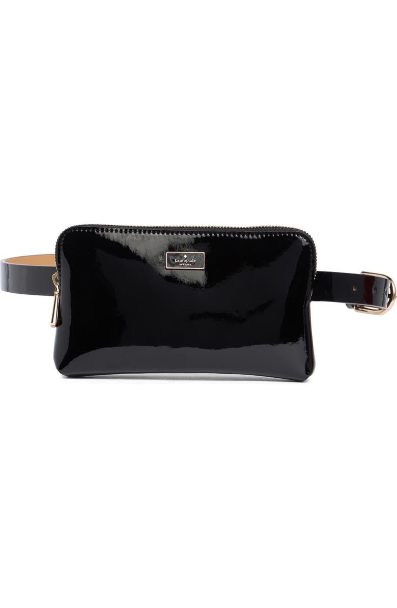 Kate Spade New York patent zip top belt bag, Main, color,