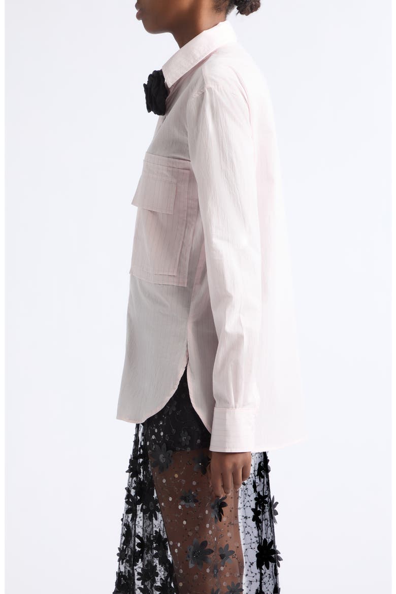 Striped Boxy Shirt, Alternate, color, BABY PINK STRIPES