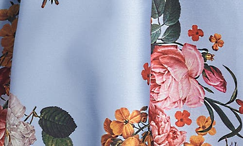 SACHIN & BABI SACHIN & BABI BROOKE FLORAL SLEEVELESS MIKADO GOWN