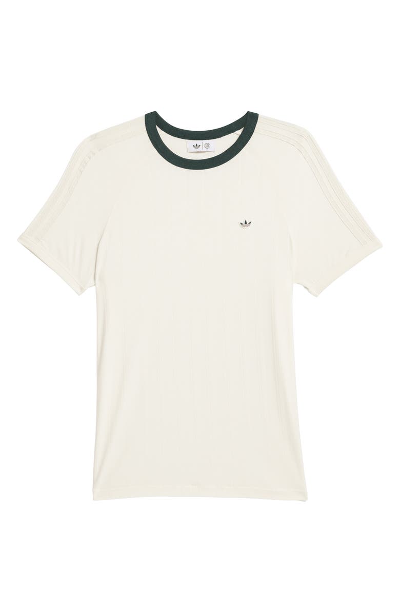 ADIDAS ORIGINALS X CLOT BY EDISON CHEN Ribbed Stretch Lyocell Blend T-Shirt, Alternate, color, Cream White/ Cream White