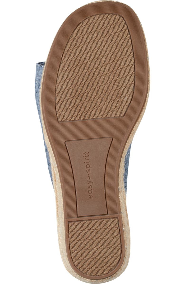Easy Spirit Shanice Wedge Espadrille Slide Sandal - Wide Width Available, Alternate, color, Blue