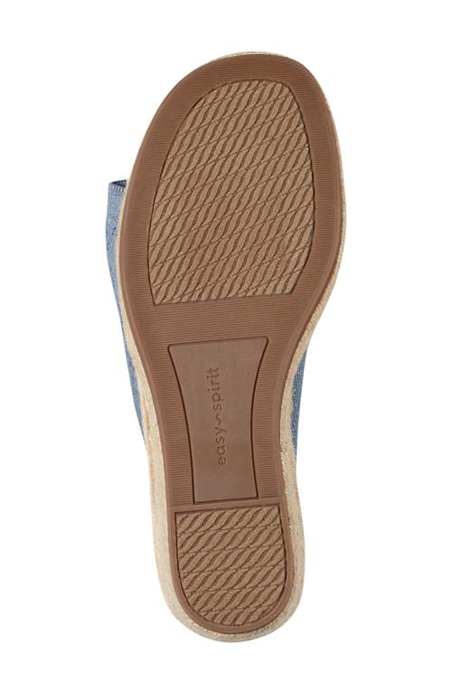 Shop Easy Spirit Shanice Wedge Espadrille Slide Sandal In Blue