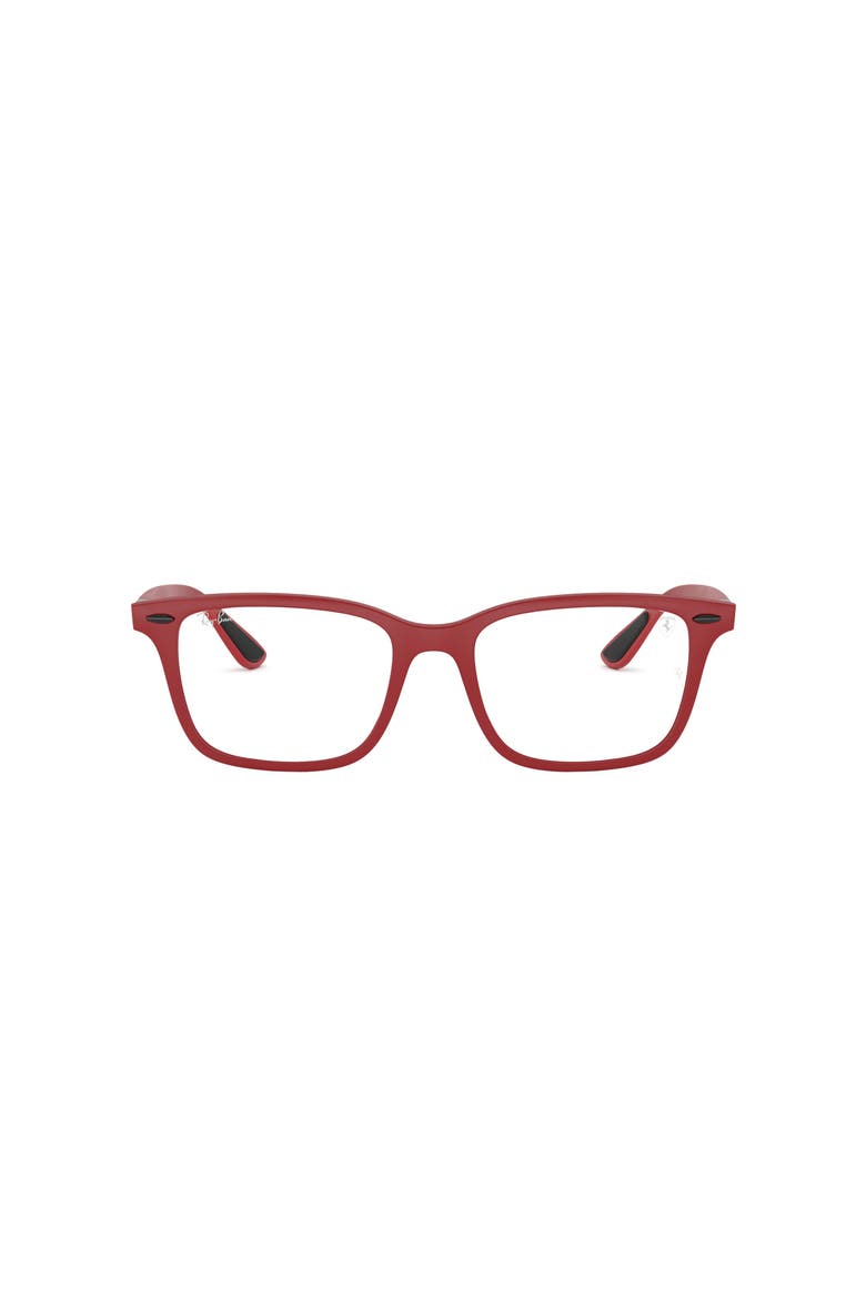 53mm Square optical glasses, Alternate, color, Red
