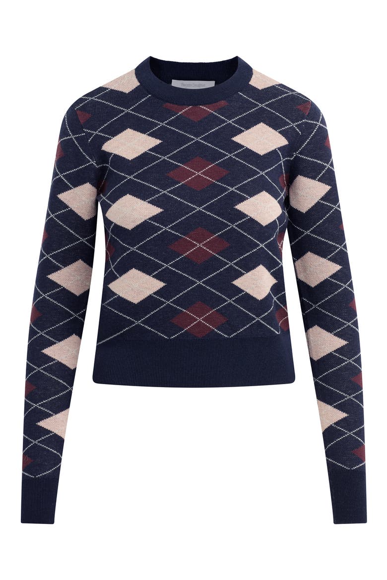 The Henry Argyle Crewneck Sweater, Alternate, color, NAVY ARGYLE
