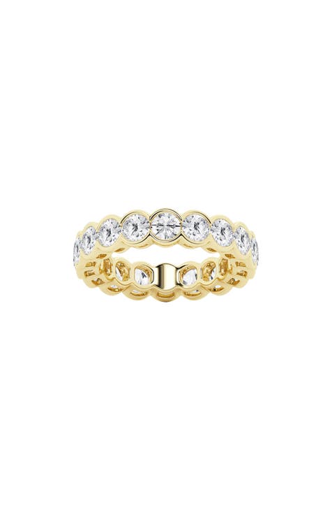 Round Lab Created Diamond Eternity Band Ring - 4.0ct.