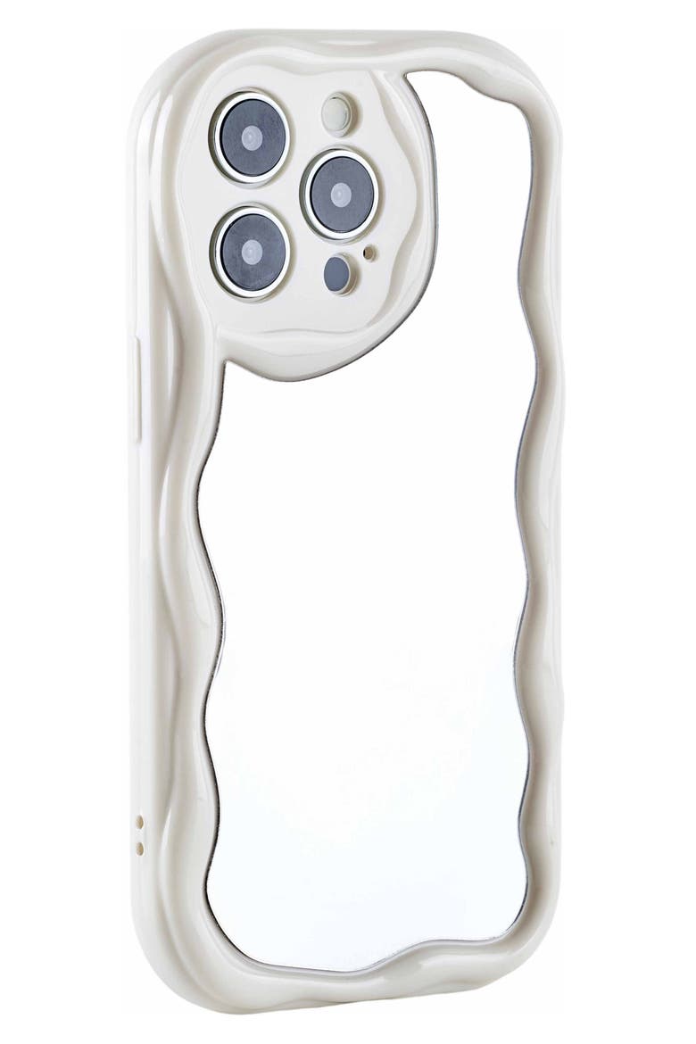 Funky Mirror iPhone 15 Pro Max Case, Alternate, color, WHITE