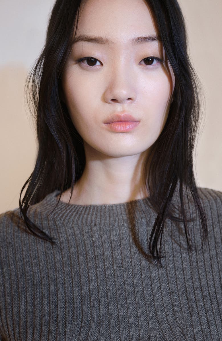 MANGO Long Sleeve Rib Minidress, Alternate, color,