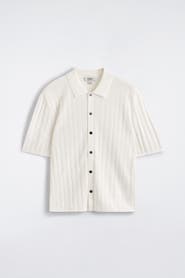 COS Ribbed-Knit Cotton Shirt
