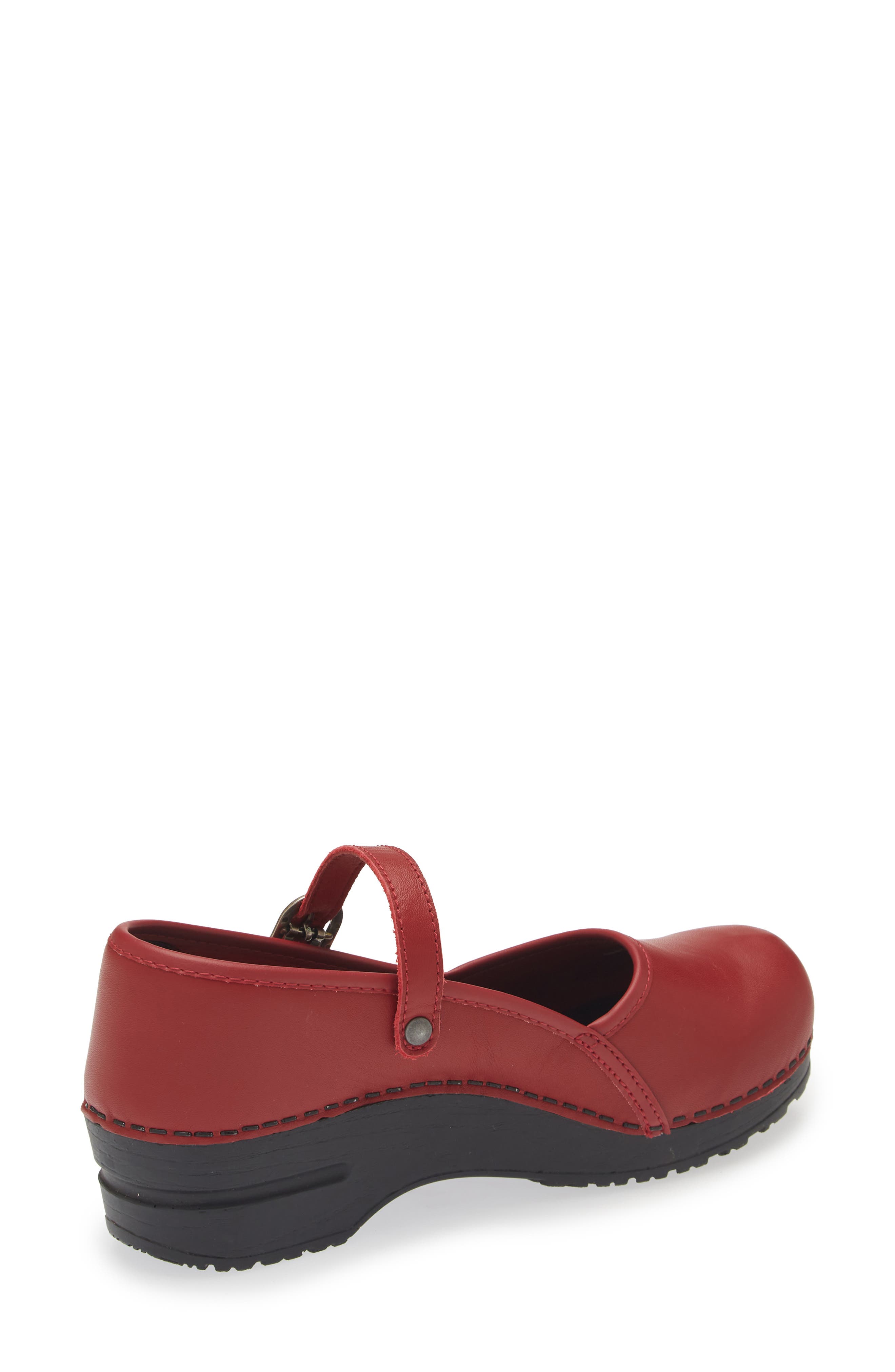 Clare Mary Jane Clog, Alternate, color, RED
