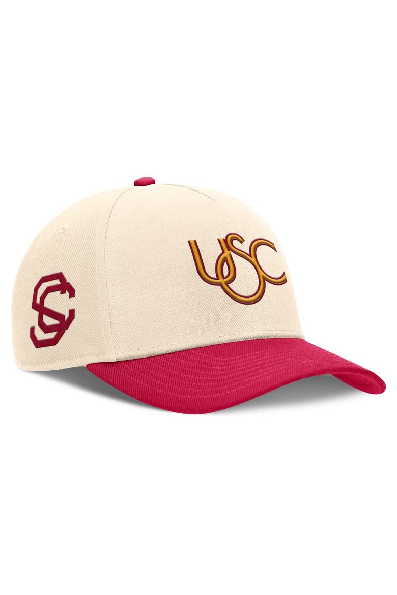 Men's Nike Natural/Cardinal USC Trojans Academic Rise Dri-FIT Adjustable Hat, Main, color, Natural