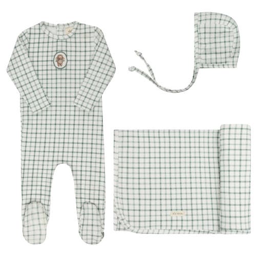 Ely's & Co. Modal French Terry Plaid Sheep Collection In Green