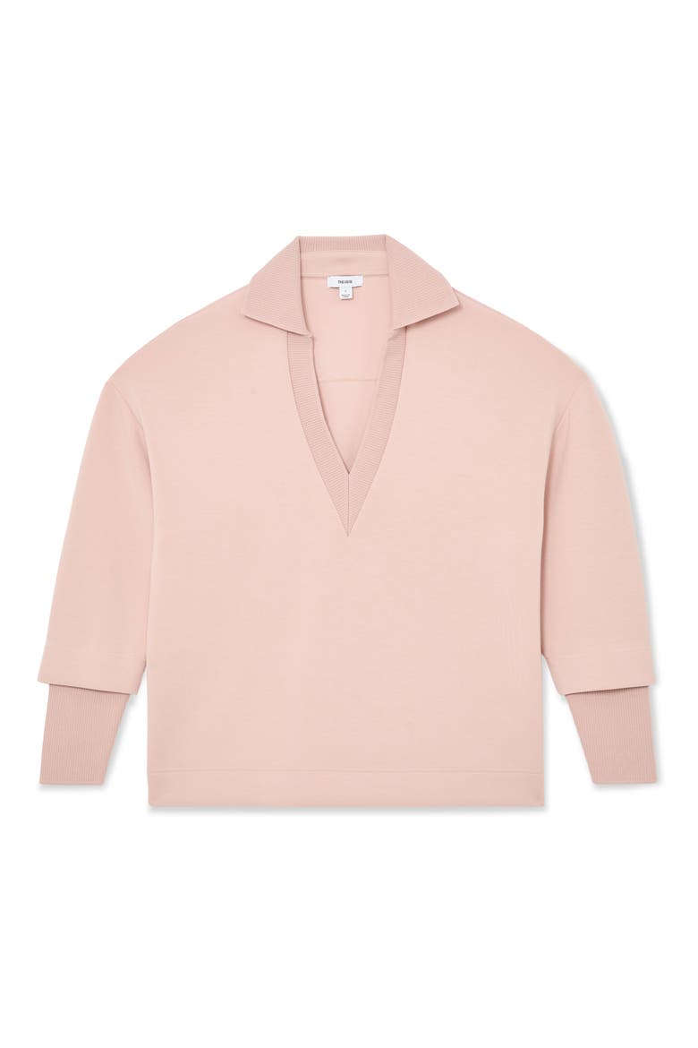 Bernie Johnny Collar Sweatshirt, Alternate, color, PALE PINK