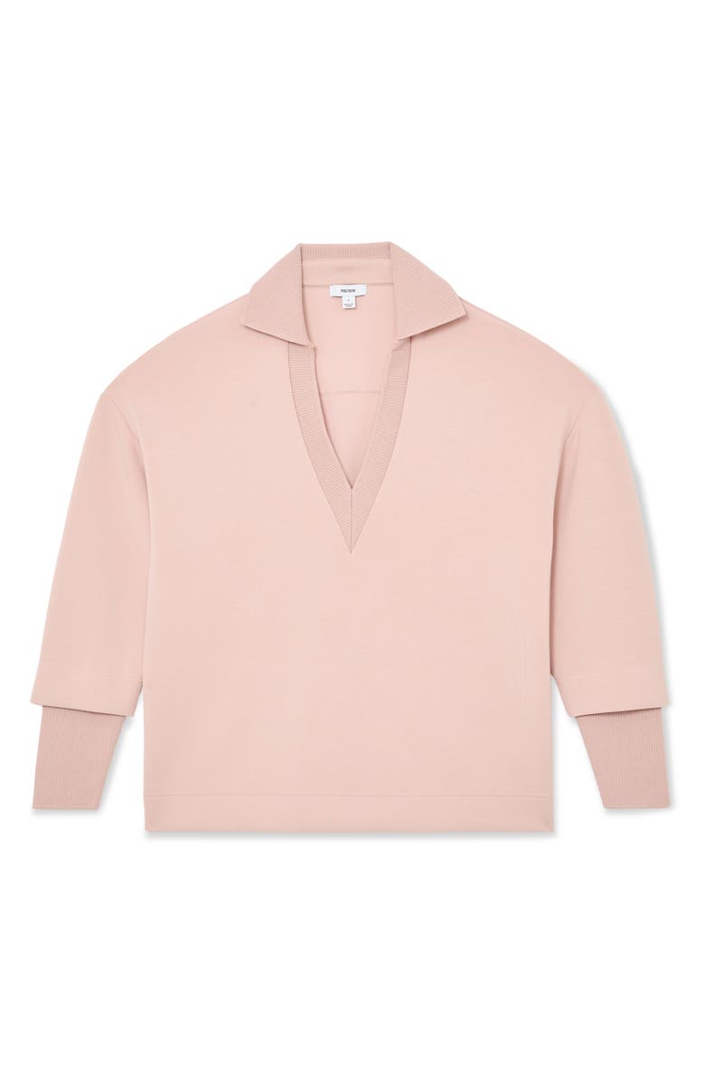 Reiss Bernie Johnny Collar Sweatshirt, Alternate, color,