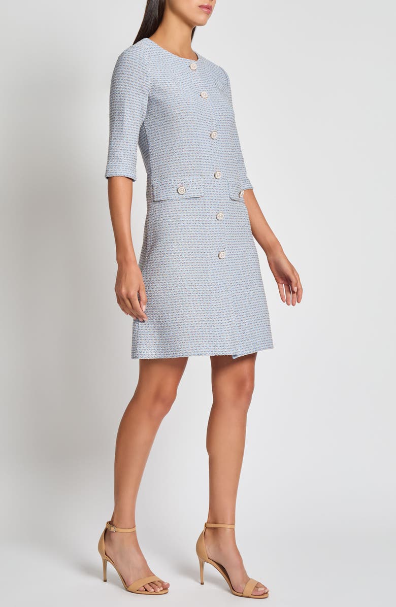 Misook Tri-Color Tweed Dress, Alternate, color,