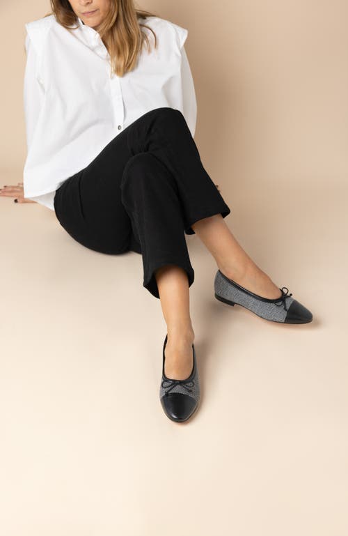 Menina Step Amelie Leather Ballet Flat In Black