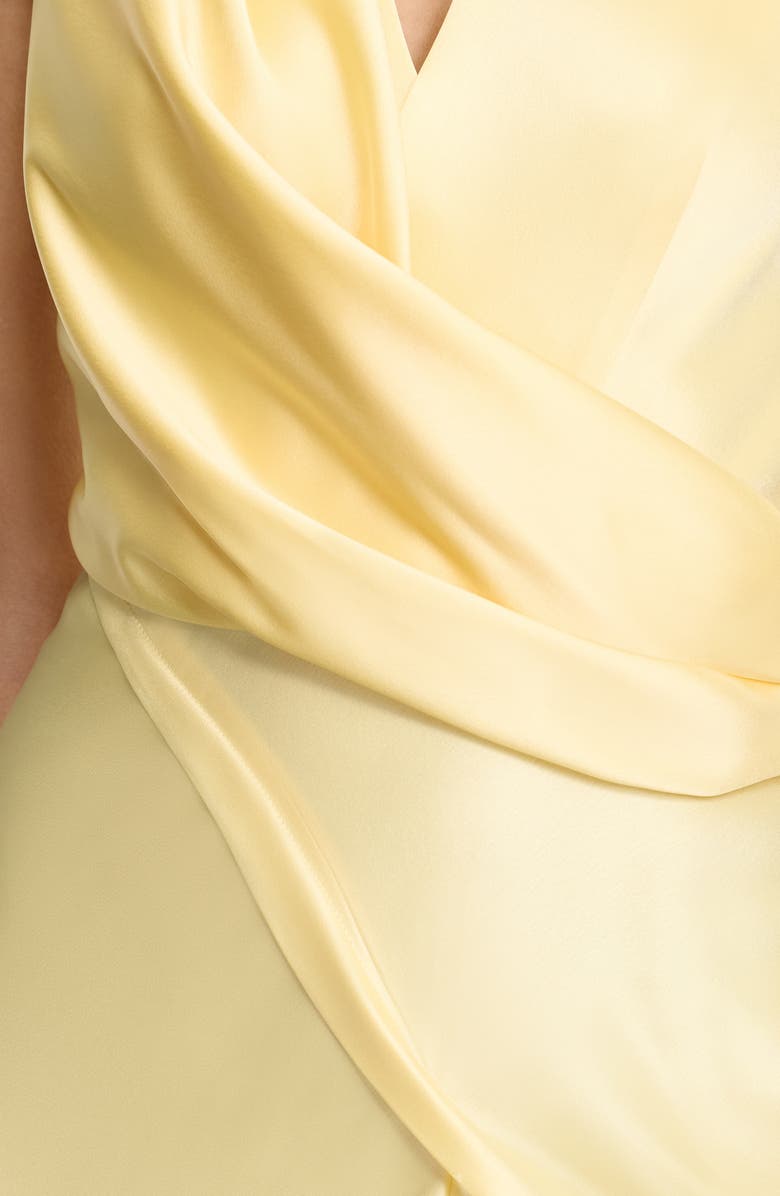 Acler Eastoncroft Satin Gown, Alternate, color, Lemon Sorbet