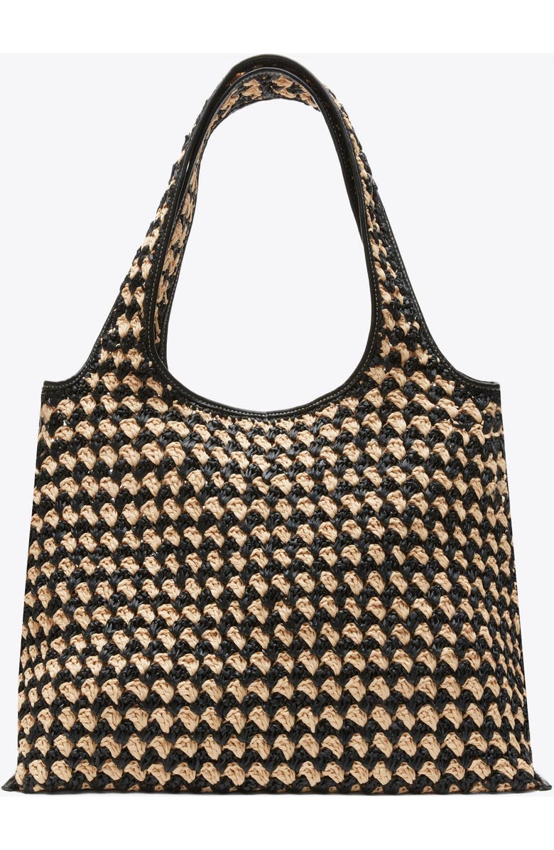 3.1 Phillip Lim Crochet Raffia Market Tote Bag, Alternate, color, Black-Buckwheat