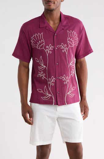 Baljeet Embroidered Cotton Camp Shirt