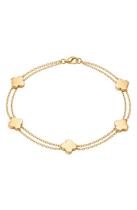 Clover Layered Anklet