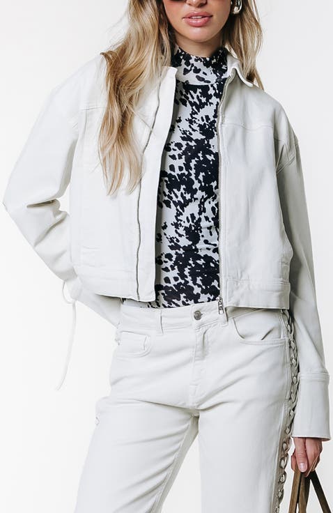 Olaine Braided Sleeve Denim Blouse