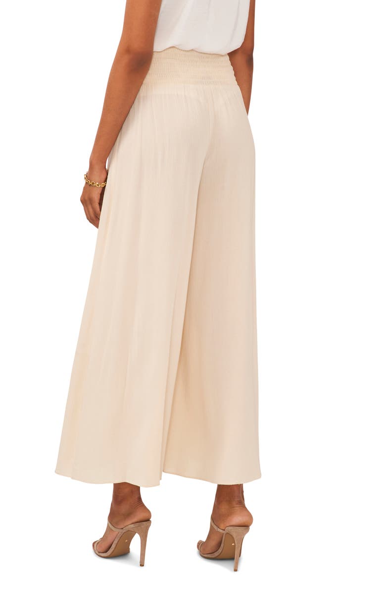 Vince Camuto Smocked Crop Wide Leg Pants, Alternate, color,
