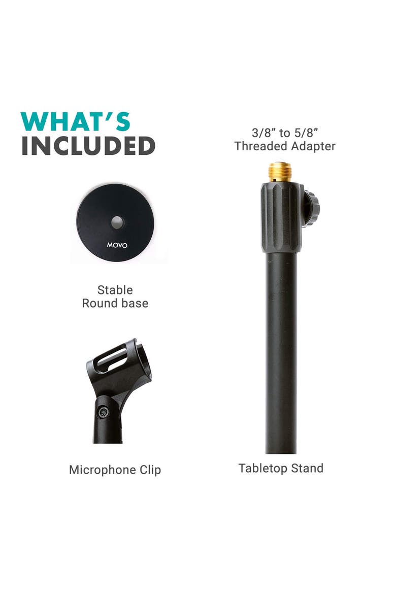 TMC-3 Adjustable Tabletop Mic Stand with Mic Clip, Alternate, color, Black