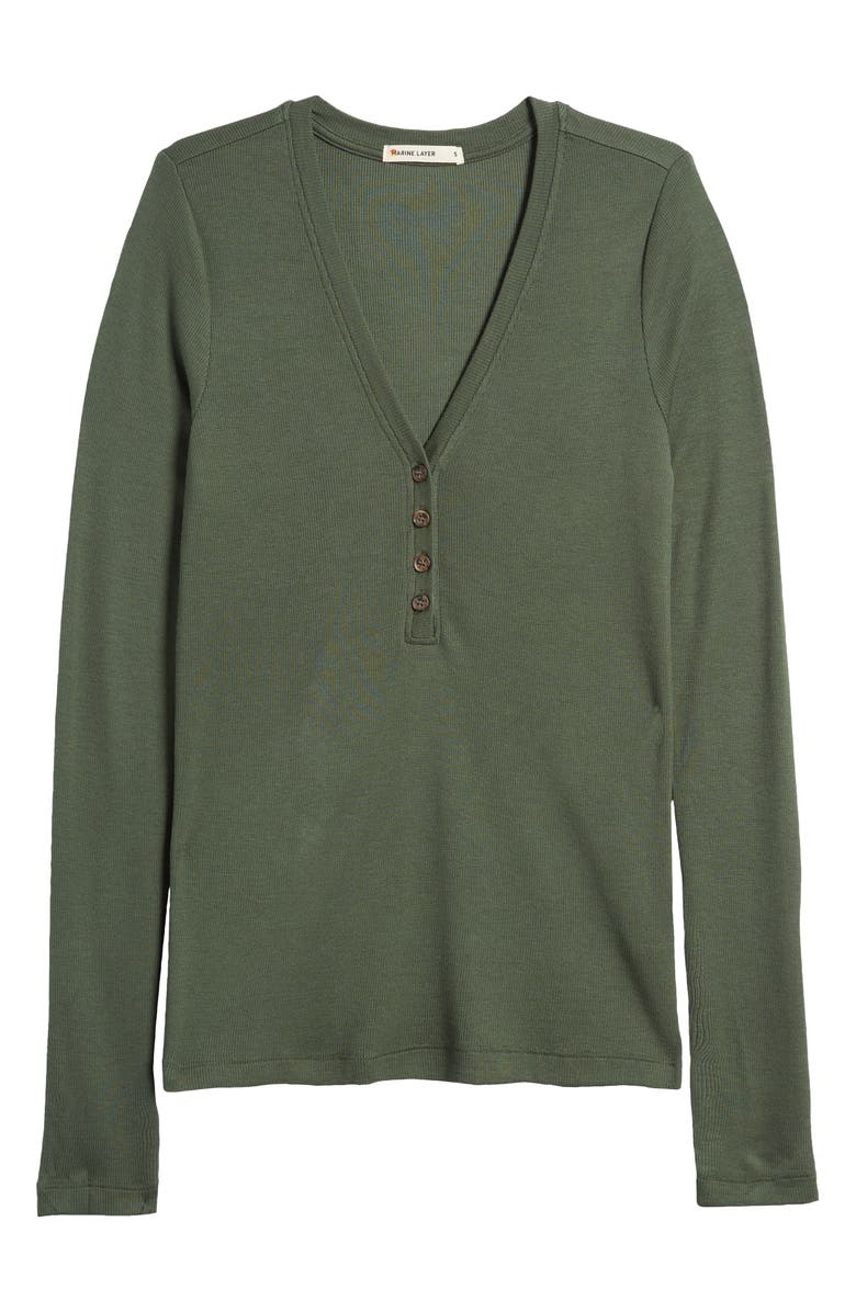 Marine Layer Lexi Long Sleeve Rib Henley, Alternate, color,