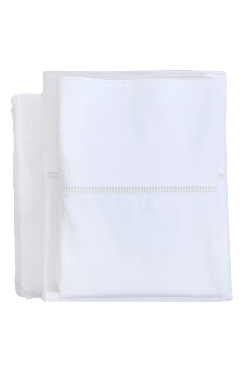 Pom Pom at Home Como Ladder Stitch Cotton Sateen Sheet Set, Main, color, White