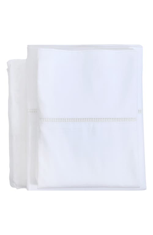 Pom Pom At Home Como Ladder Stitch Cotton Sateen Sheet Set In White