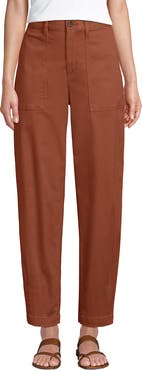 Lands' End High Rise Barrel Leg Chino Pants