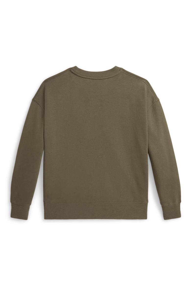Kids' Polo Bear Graphic Fleece Sweatshirt, Alternate, color, GREEN