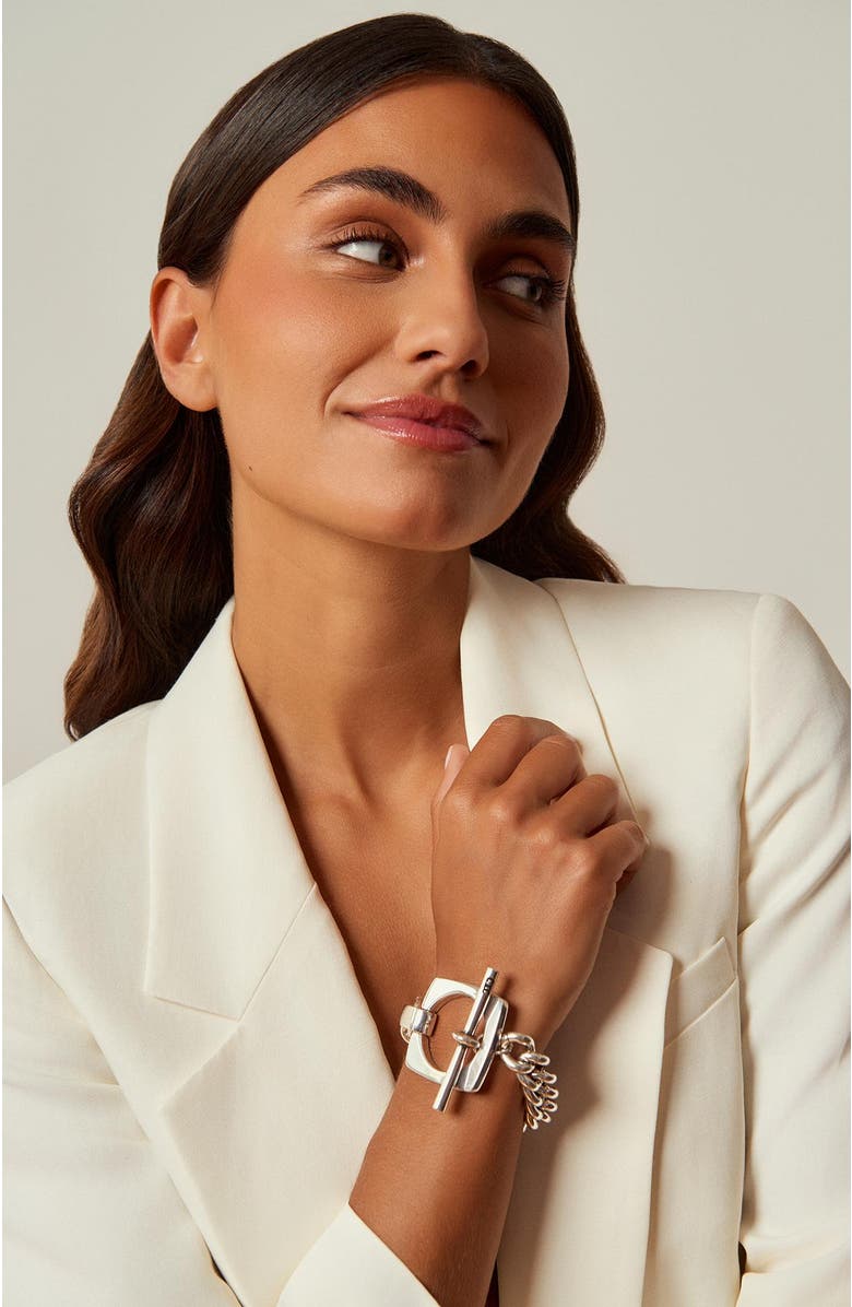 CXC Aldaba Chain Bracelet, Alternate, color, Silver