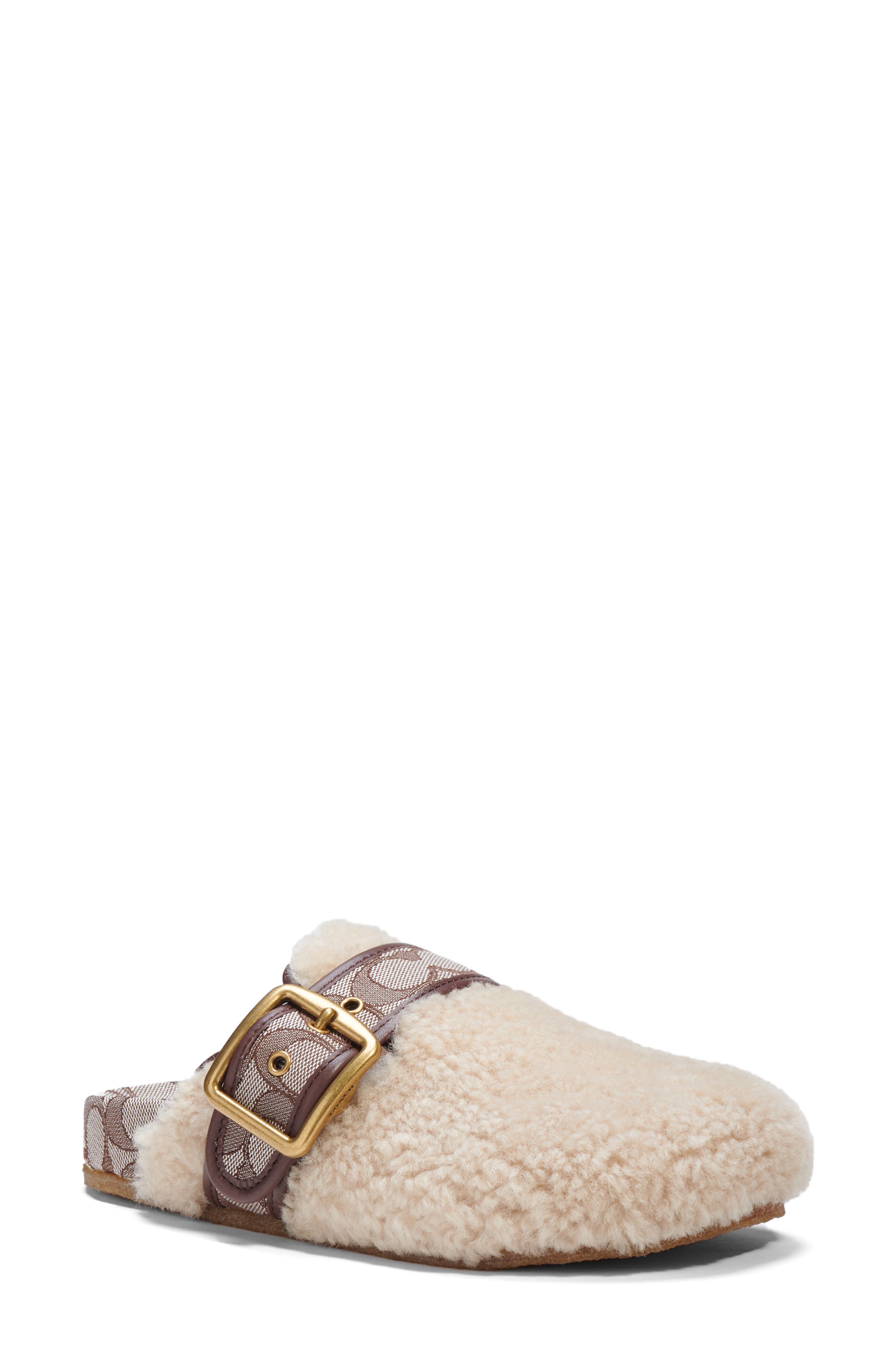 COACH Genuine Shearling Clog, Main, color, 