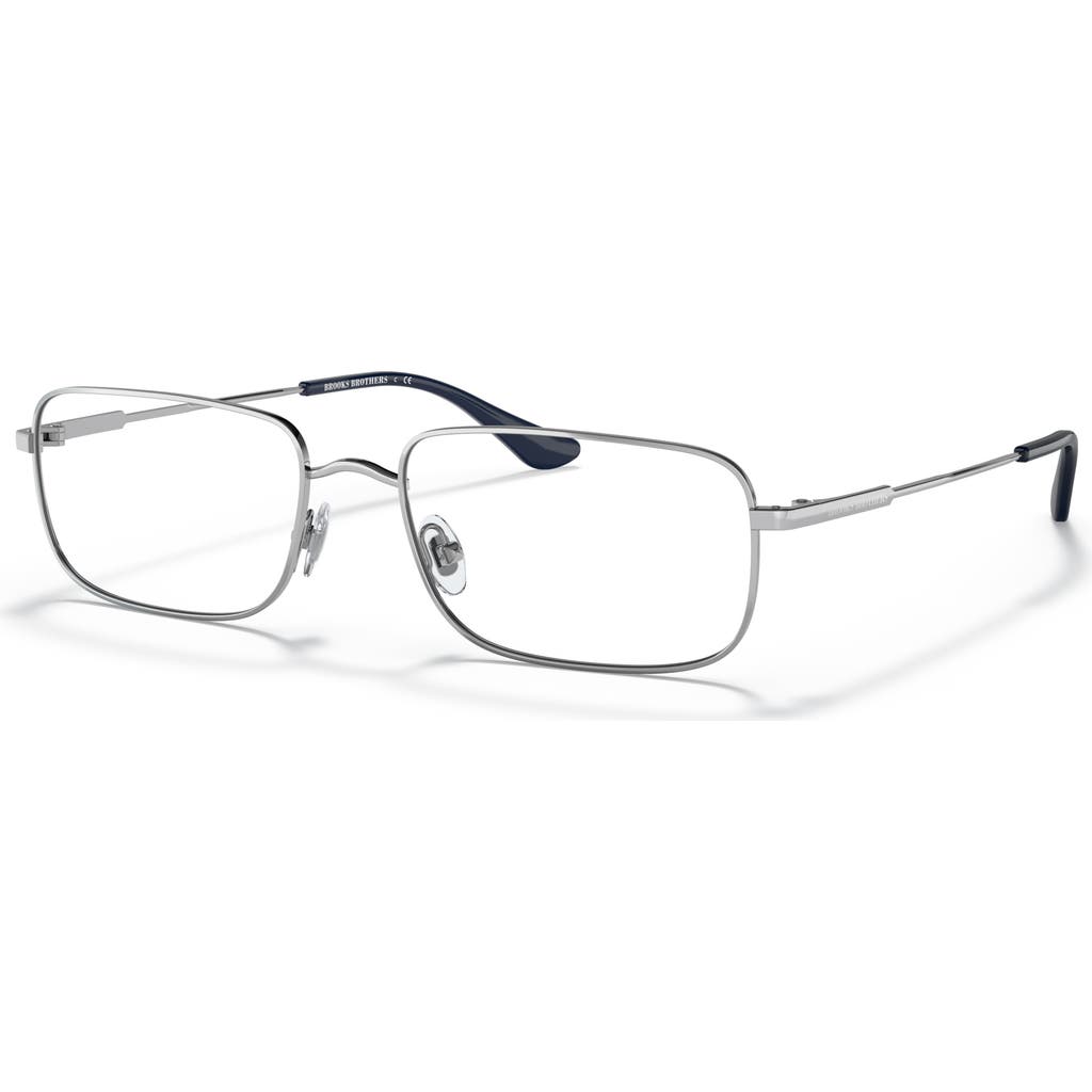 Brooks Brothers 55mm Rectangle optical glasses in Silver  product