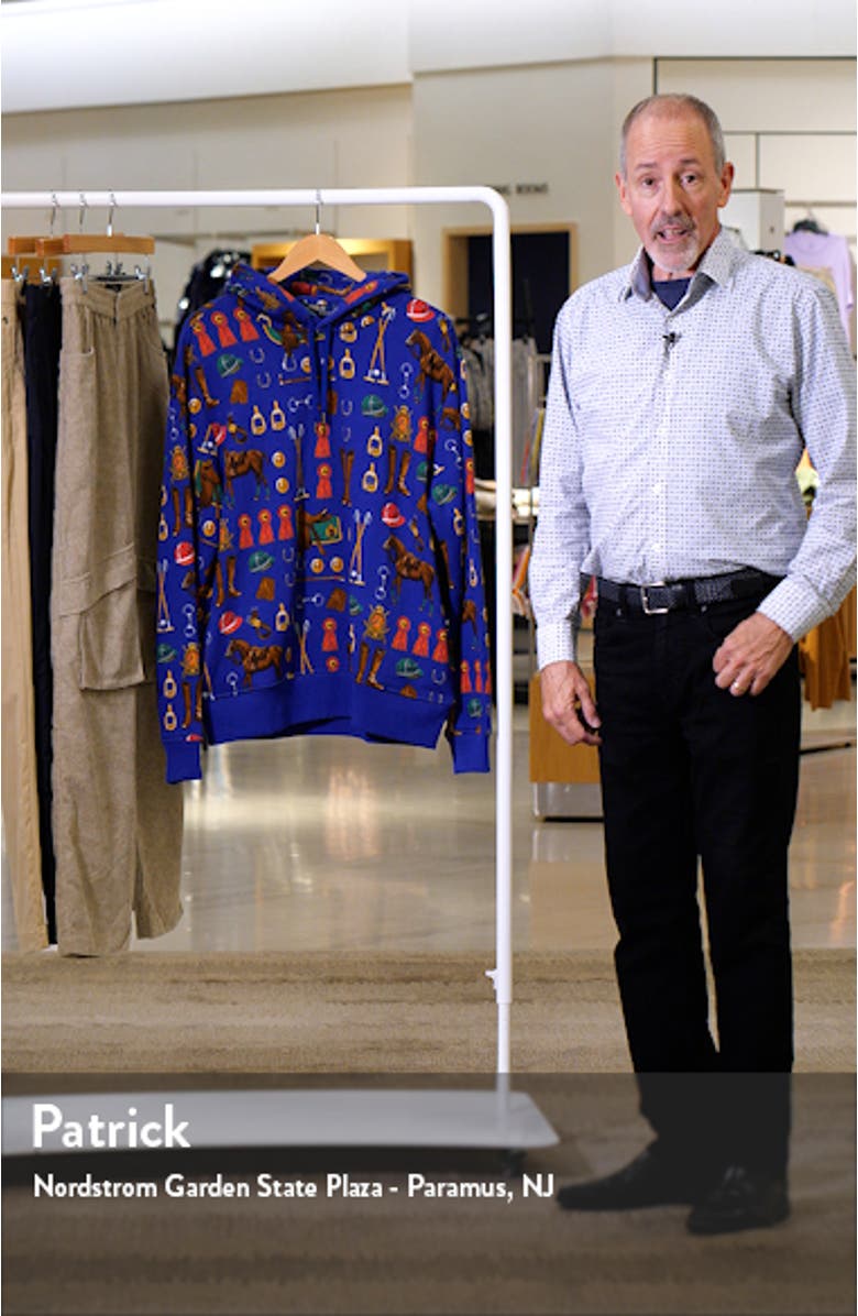 Equestrian Print Hoodie, sales video thumbnail