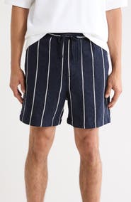 DENIM AND FLOWER Textured Drawstring Shorts