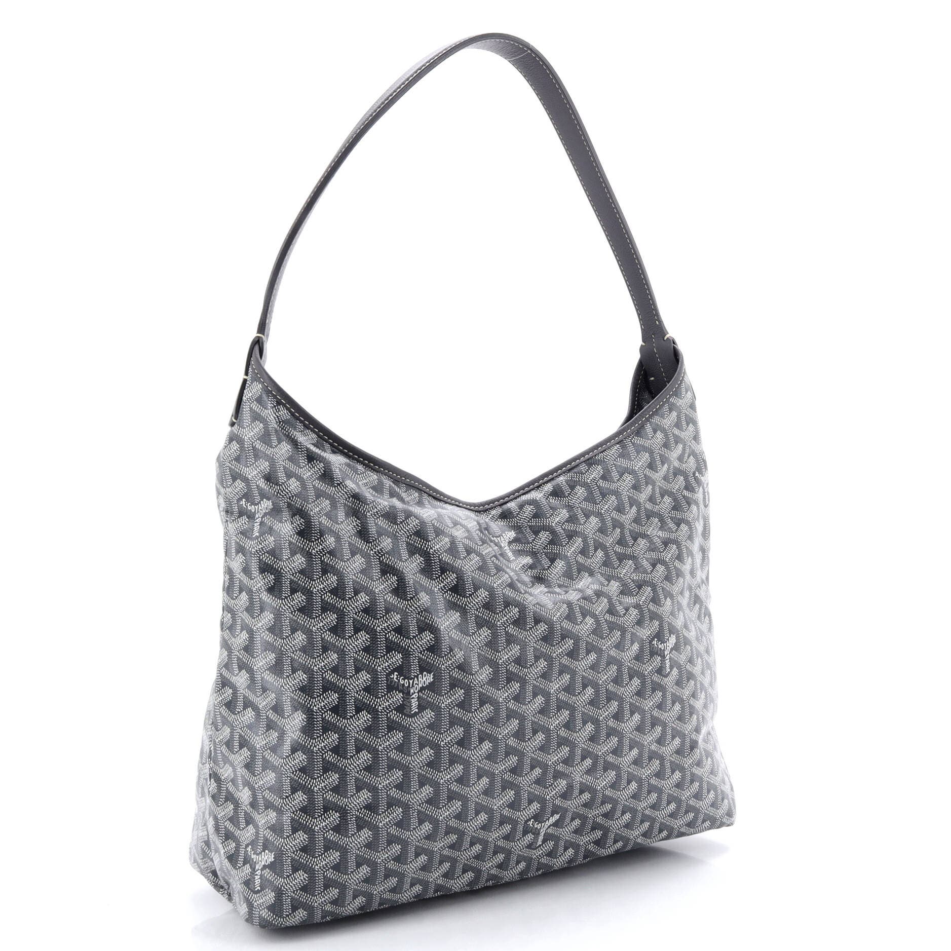 Pre-Owned Goyard Boheme Hobo Coated Canvas, Alternate, color, Gray