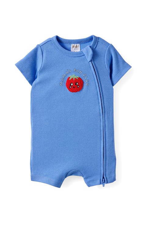 The Billie Short Sleeve Zip Romper